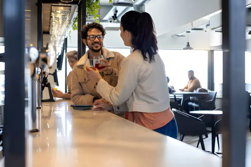 bar and minibar run by online ordering software